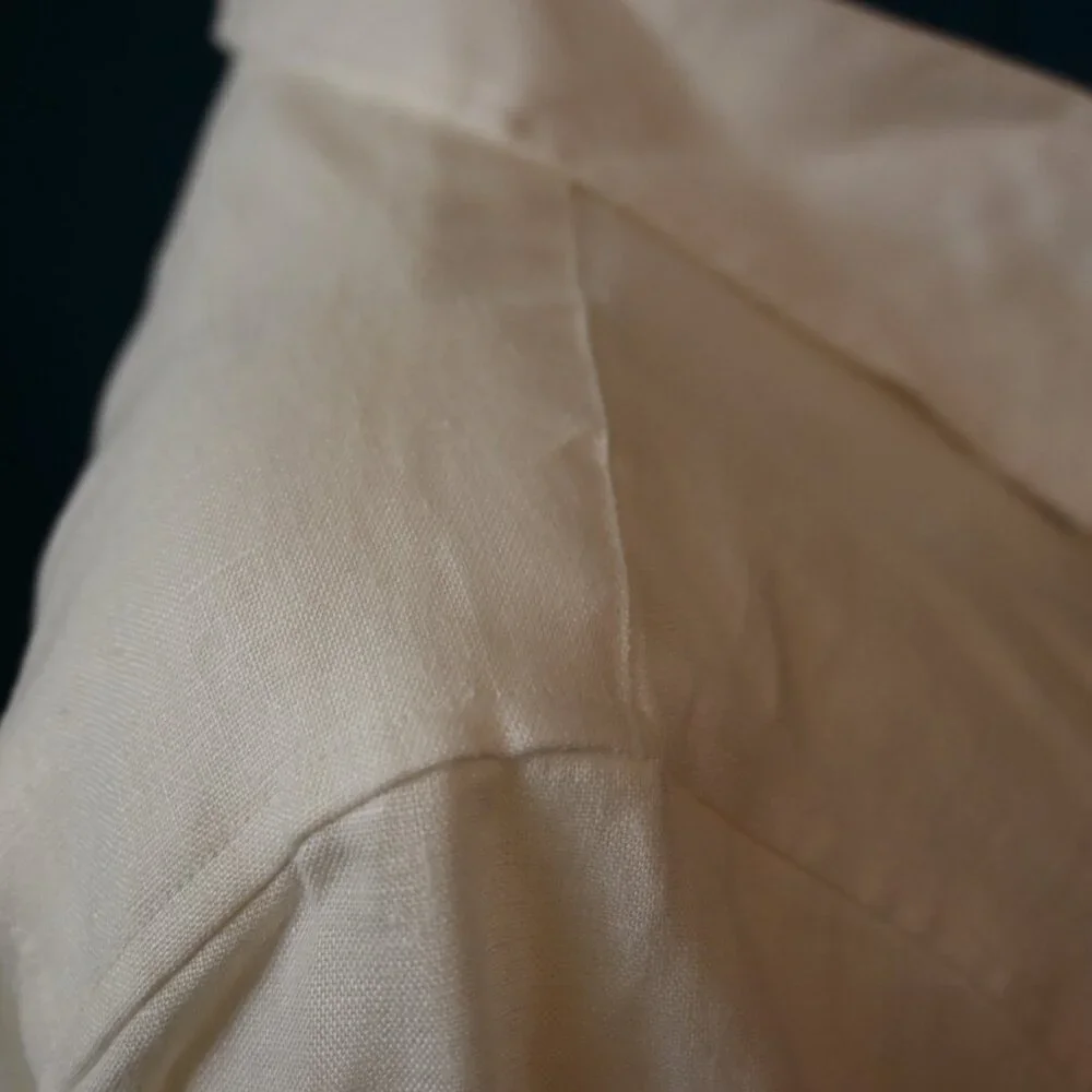Talbots Linen Long Sleeve Blouse - Picture 4 of 8